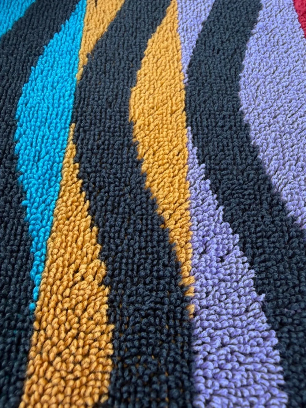 VTG Royal Terry Geometric Southwestern Beach Towel Colorful Brazil 30x60 GUC